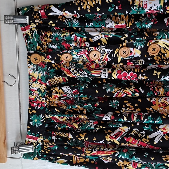 Hell Bunny Monte Carlo Circle Swing Rockabilly Retro Skirt SZ XS - Picture 3 of 14